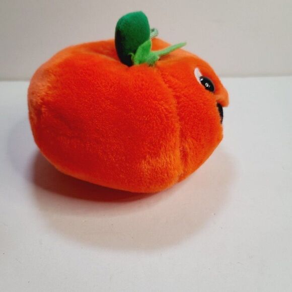 Vintage Wego Fiesta Pumpkin Jack-O-Lantern Halloween Plush Stuffed Animal 1989 - Picture 4 of 11